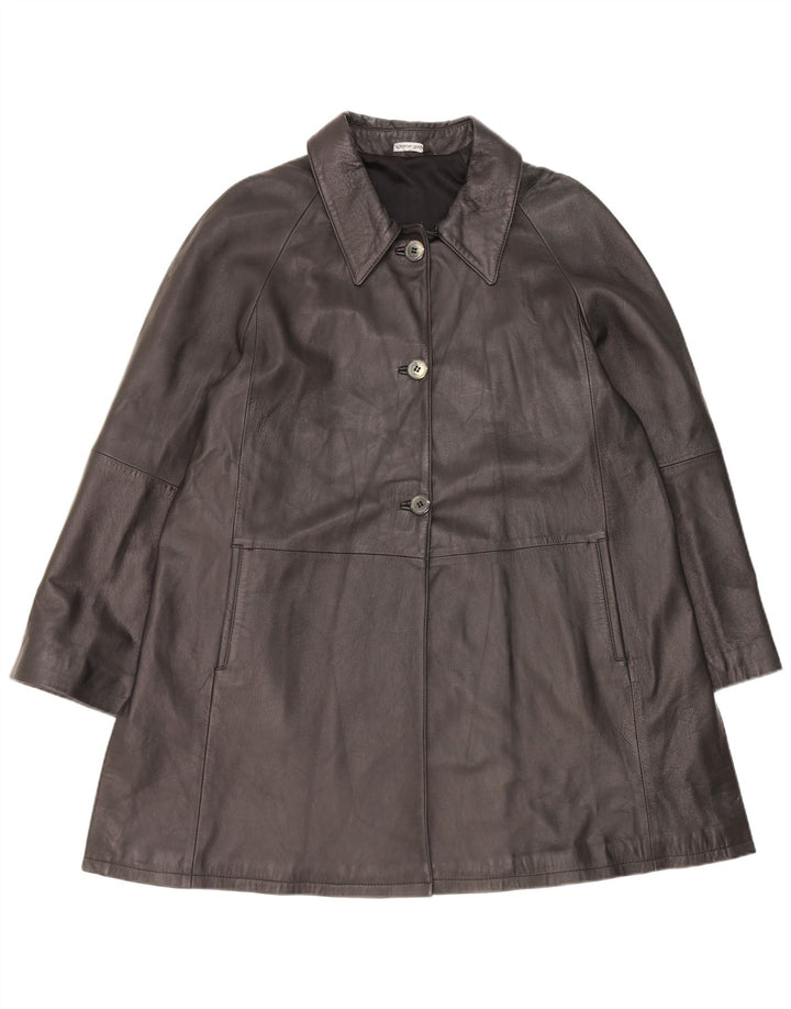 Palton din piele vintage pentru femei IT 48 XL negru