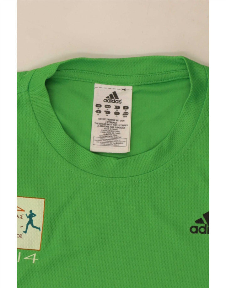 Tricou grafic Adidas pentru bărbați Aohna Top Poliester verde mediu