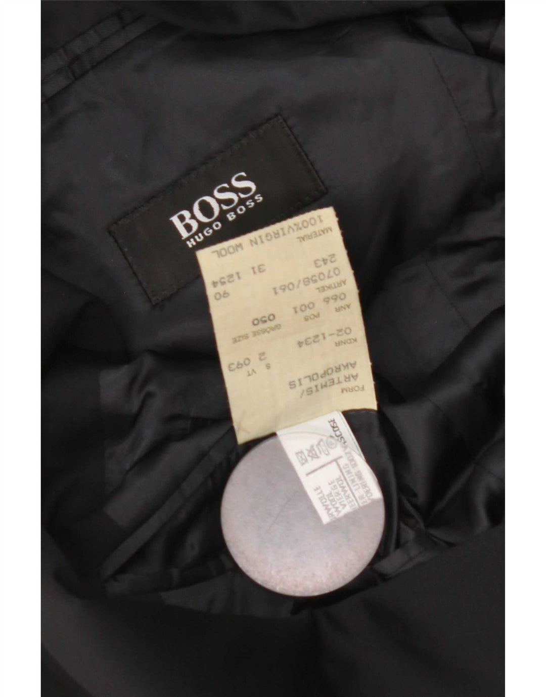 Blazer pentru bărbați Hugo Boss cu 3 nasturi EU 50 Lână virgină mare, albastru bleumarin