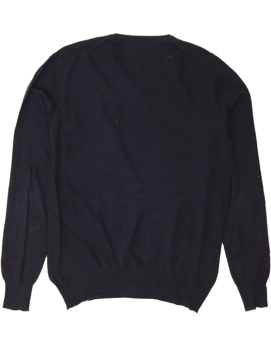BROOKSFIELD Mens V-Neck Jumper Sweater Medium Navy Blue Vintage Brooksfield and Second-Hand Brooksfield from Messina Hembry 