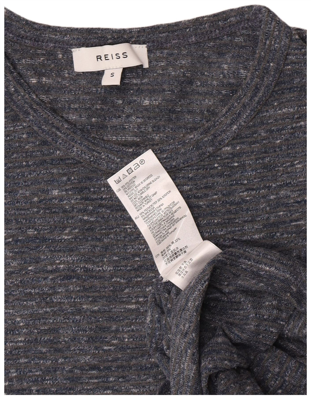 Tricou pentru bărbați Reiss Top mic, gri, poliester pătat