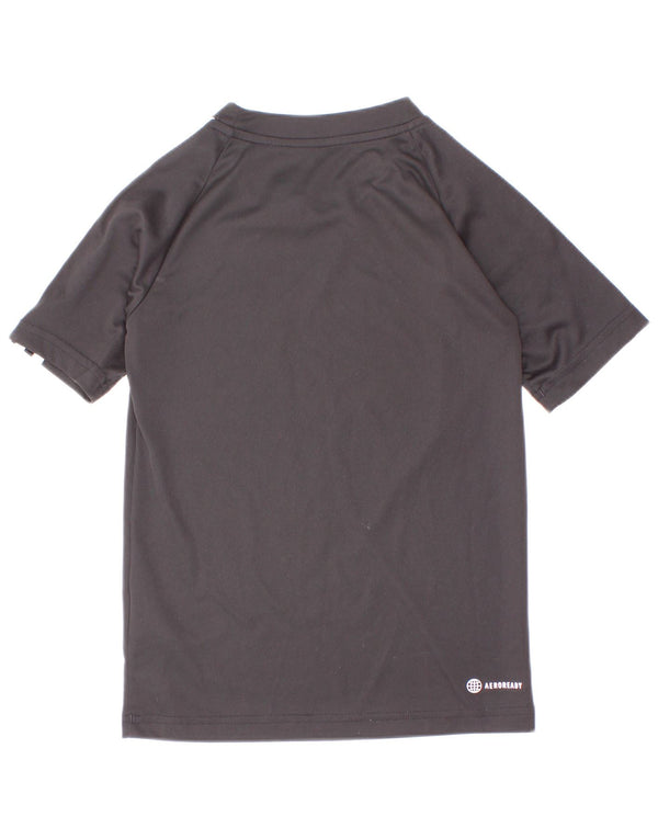 Tricou Adidas Aeroready pentru baieti Top 7-8 ani poliester negru