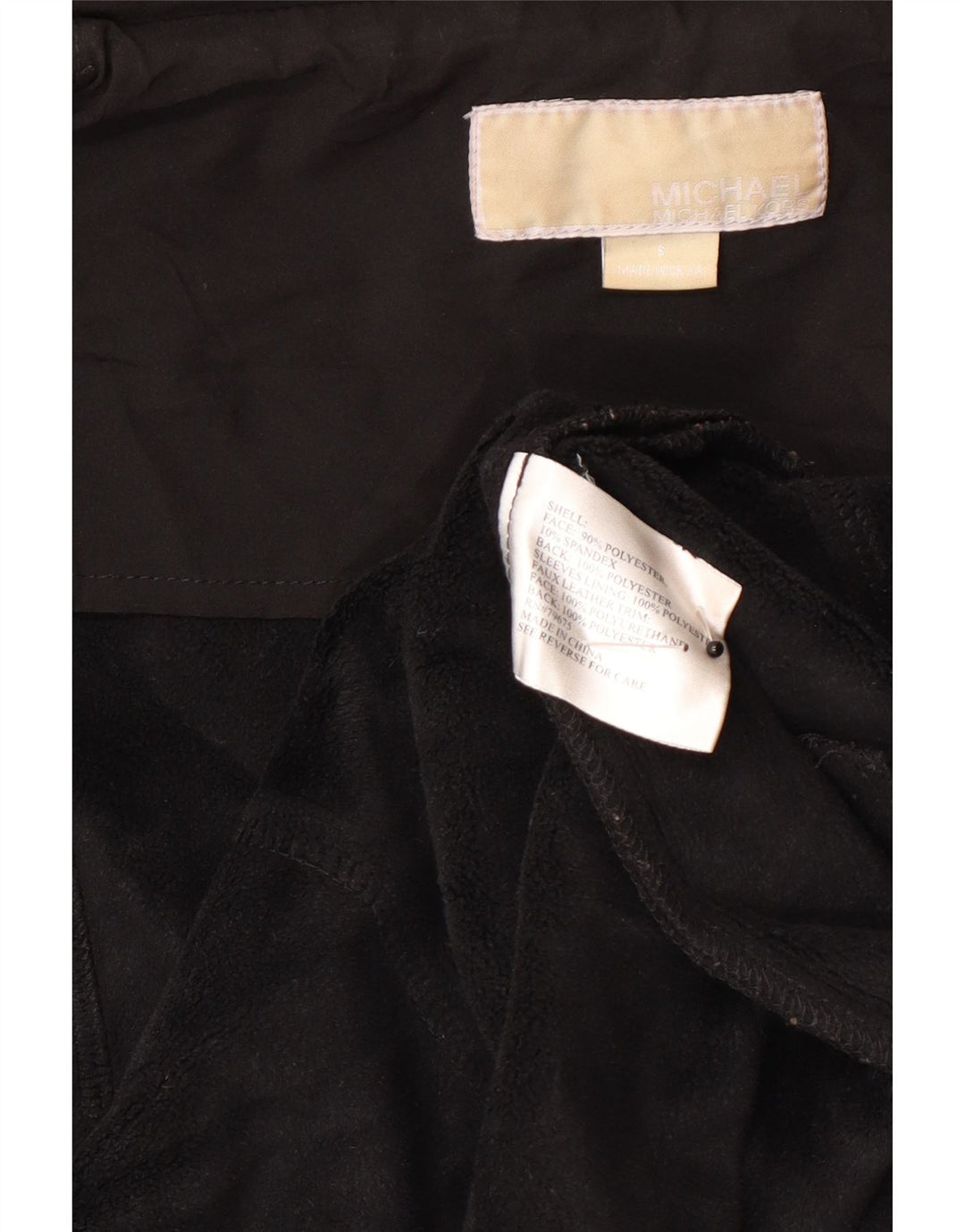 Jachetă parka cu glugă pentru femei Michael Kors UK 10 Poliester negru mic