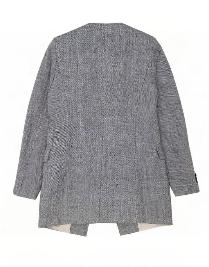 Jachetă Blazer deschisă pentru femei Zara UK 12, in albastru mediu