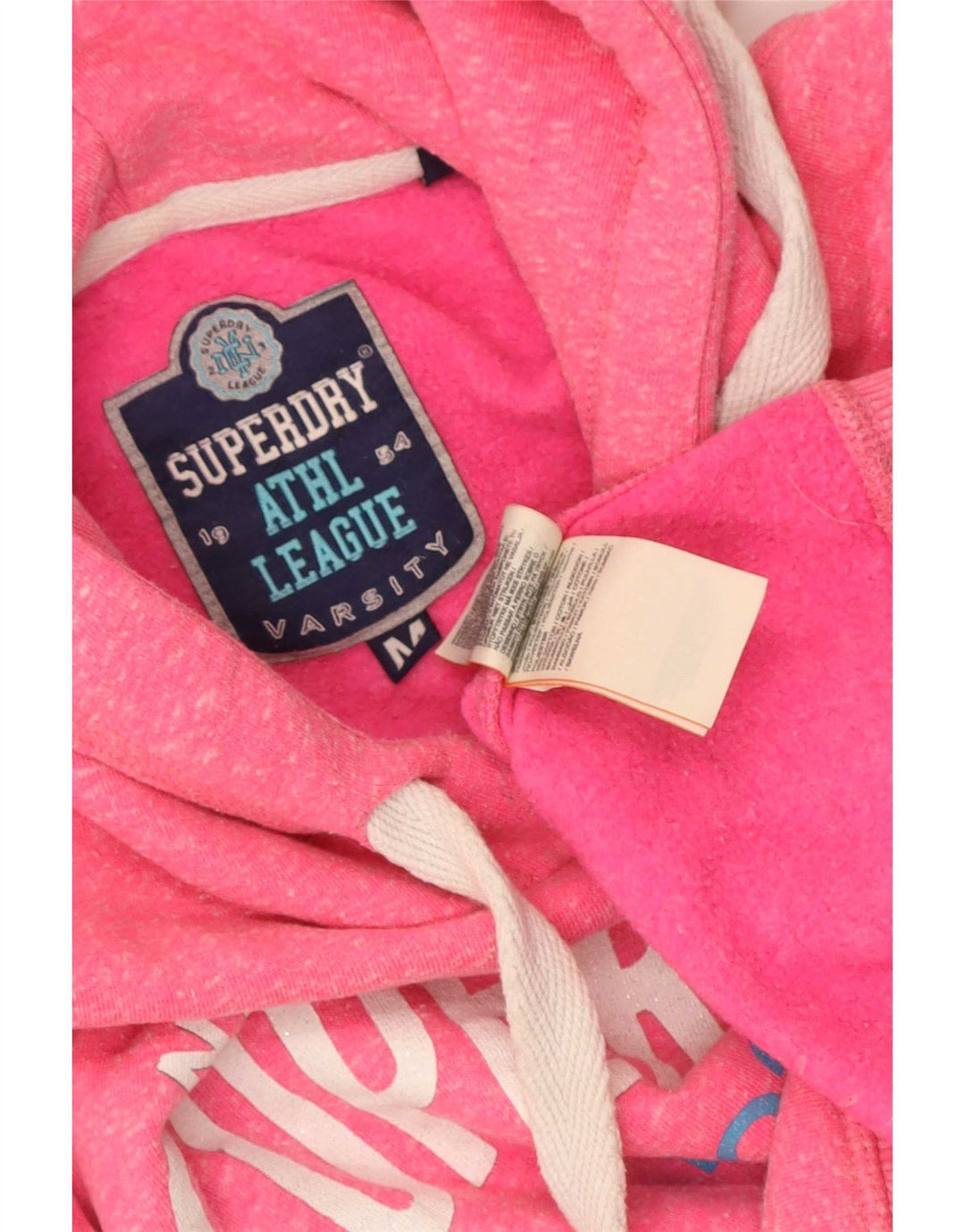 Pulover Superdry pentru damă, cu grafică, UK 14, poliester roz mediu