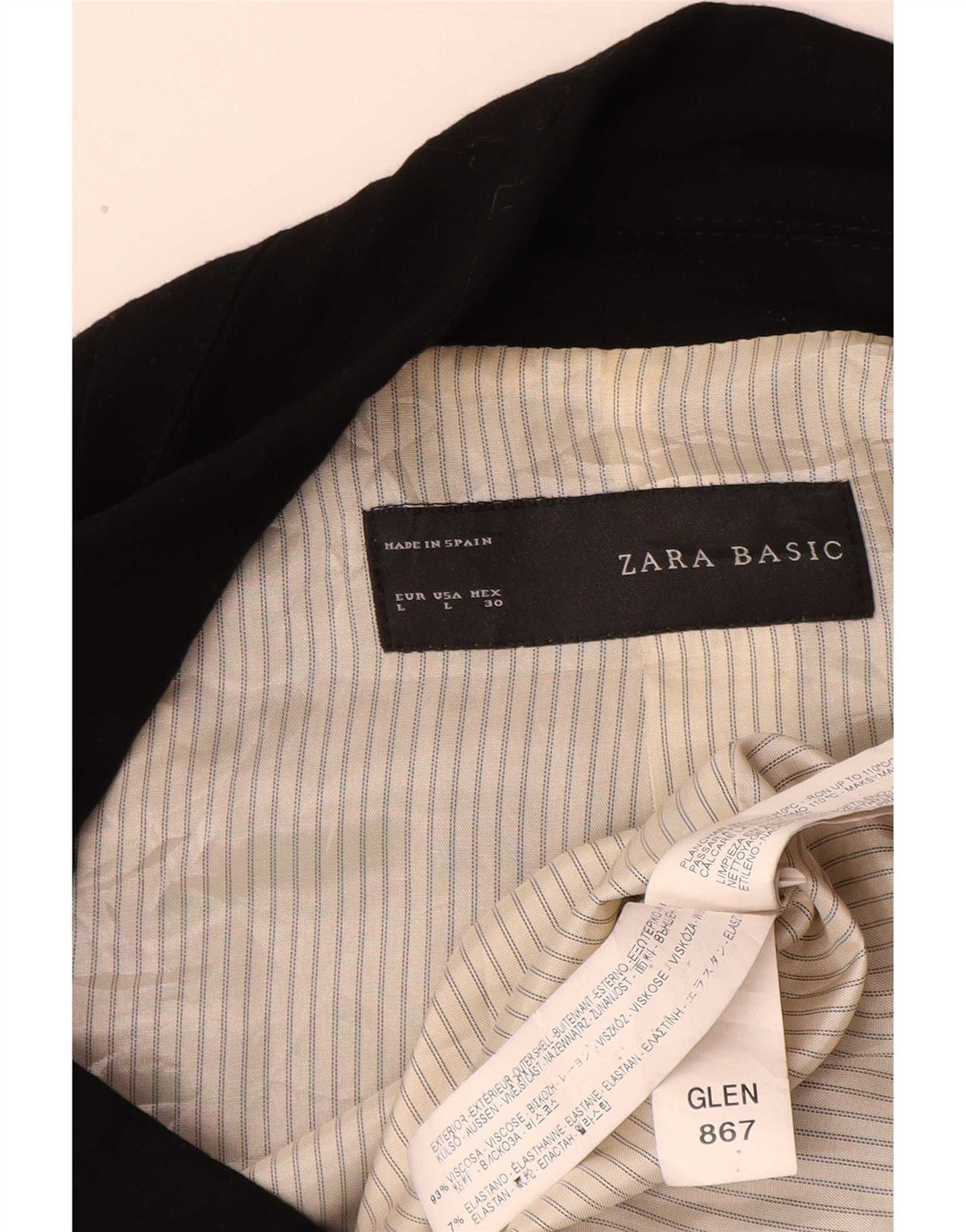 Jachetă Blazer pentru femei Zara cu 1 nasture UK 16, mare, neagră, viscoză