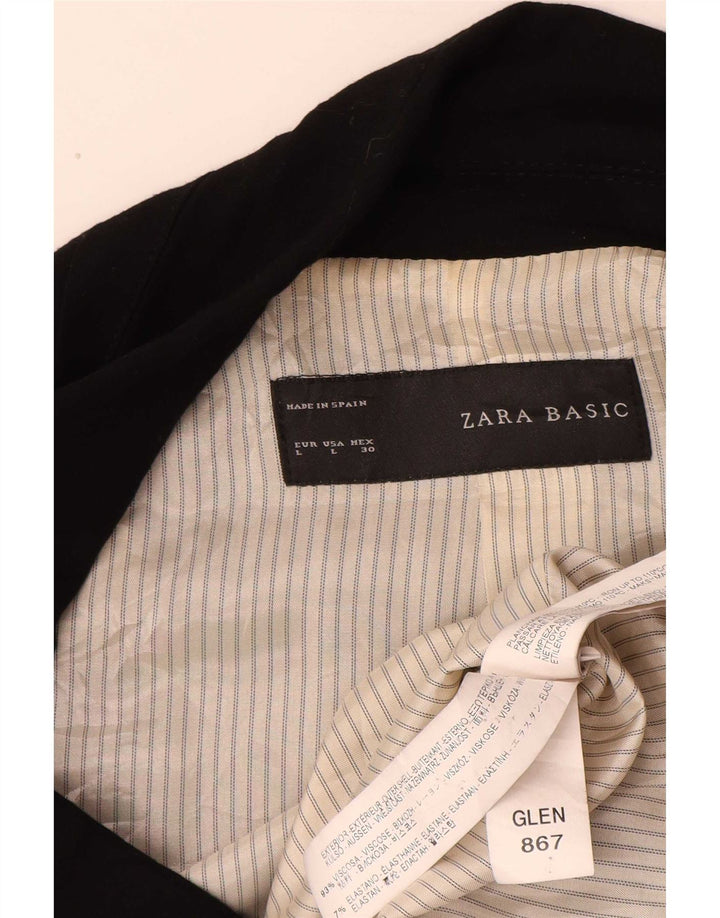 Jachetă Blazer pentru femei Zara cu 1 nasture UK 16, mare, neagră, viscoză