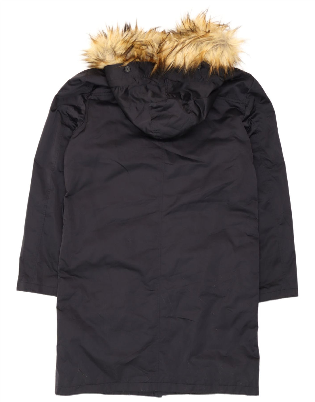 Jachetă parka cu glugă pentru bărbați Zara UK 40 Poliester negru mare