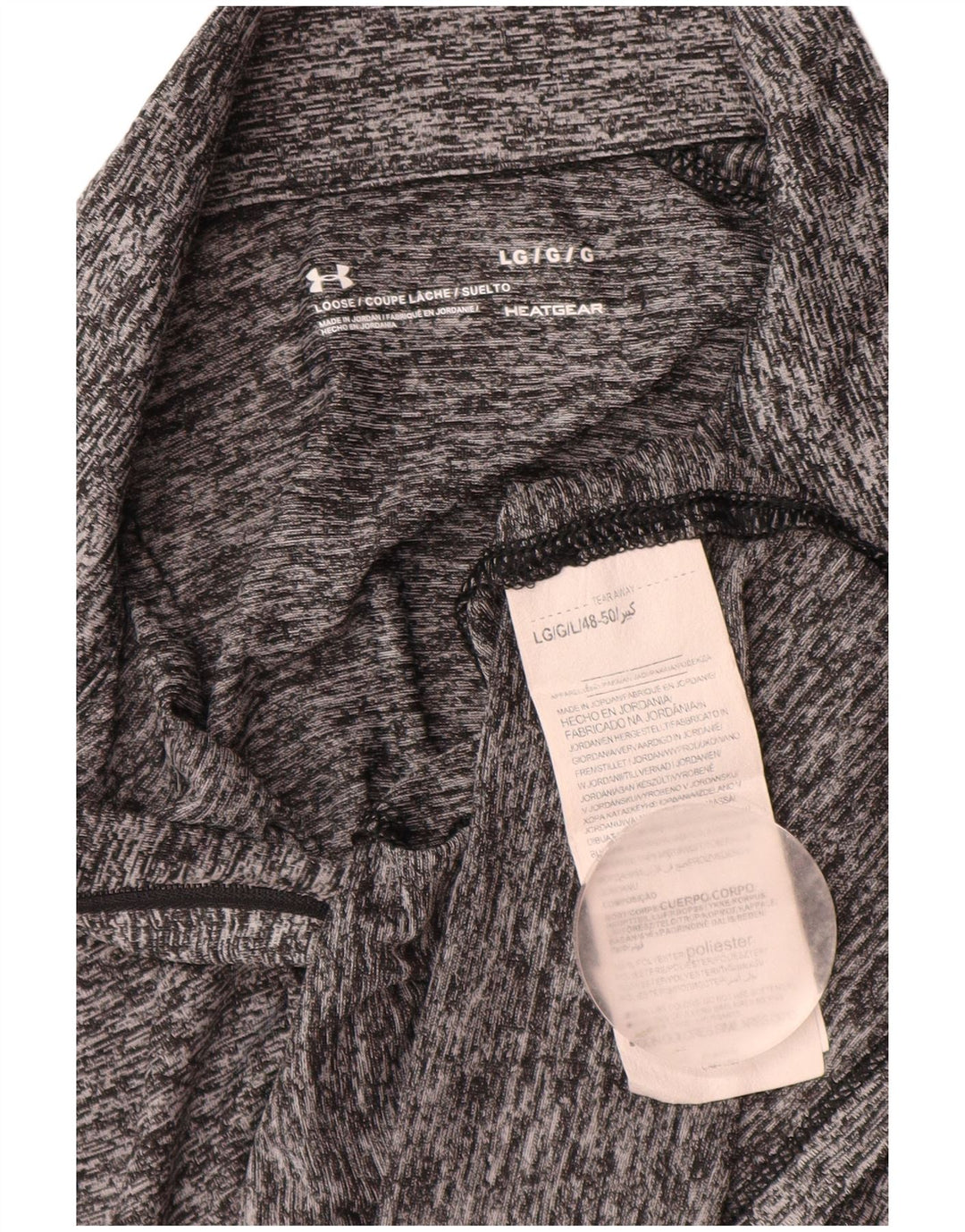 Top pentru femei Under Armour Heat Gear cu mânecă lungă UK 14, mare, gri, poliester