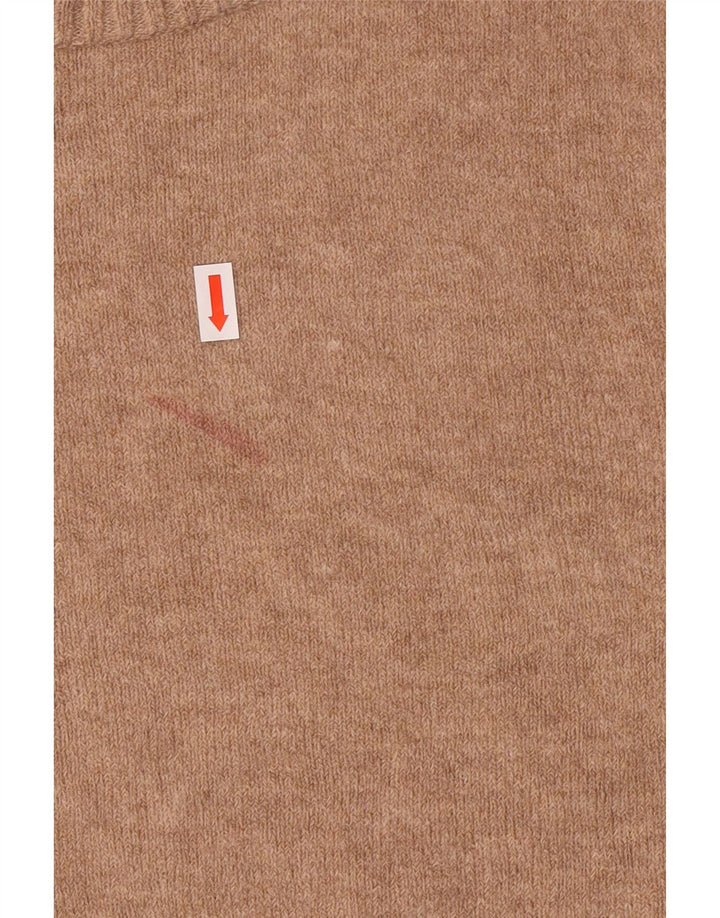 J. CREW Pulover cu decolteu rotund pentru femei Marea Britanie 14 Nailon maro mediu