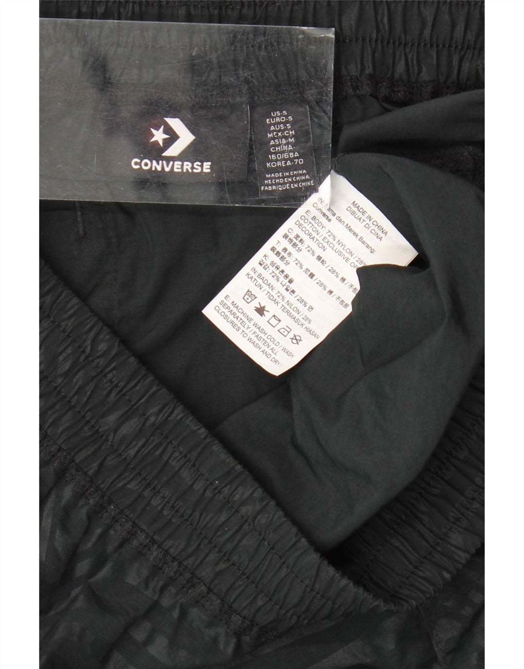 Fusta cargo pentru femei Converse Small W27 Nylon cu dungi negre
