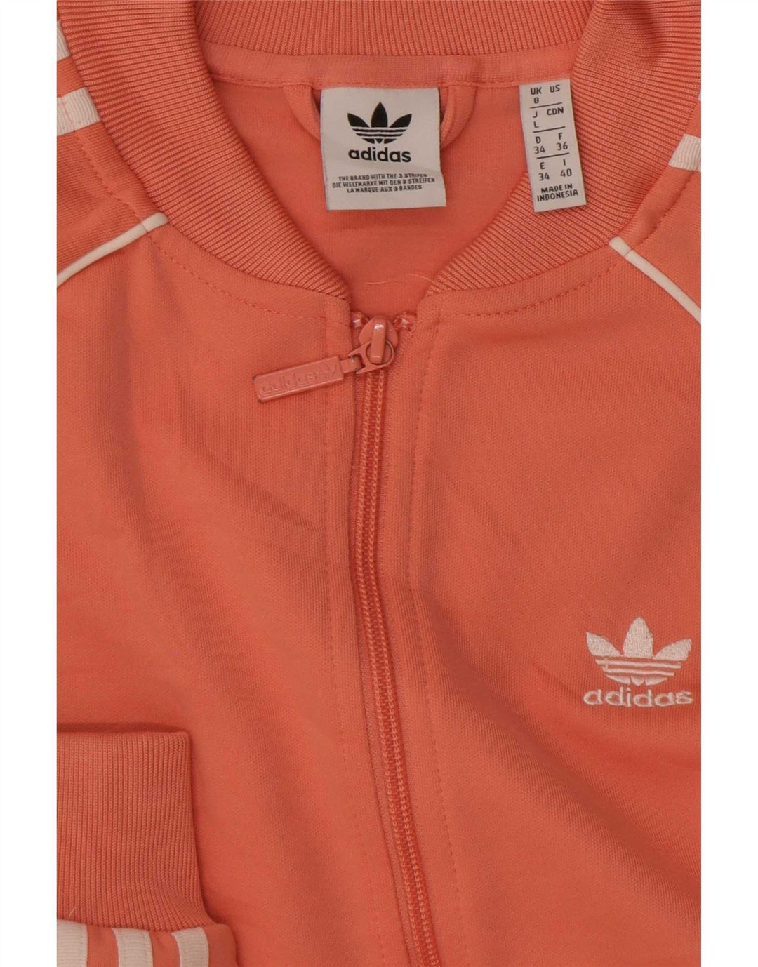 Jachetă de top pentru trening Adidas pentru femei UK 8 Small Pink