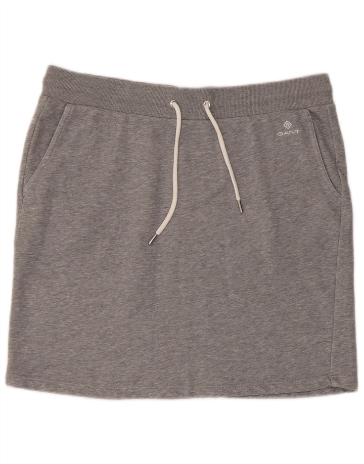 Fusta mini pentru femei Gant UK 18 XL bumbac gri