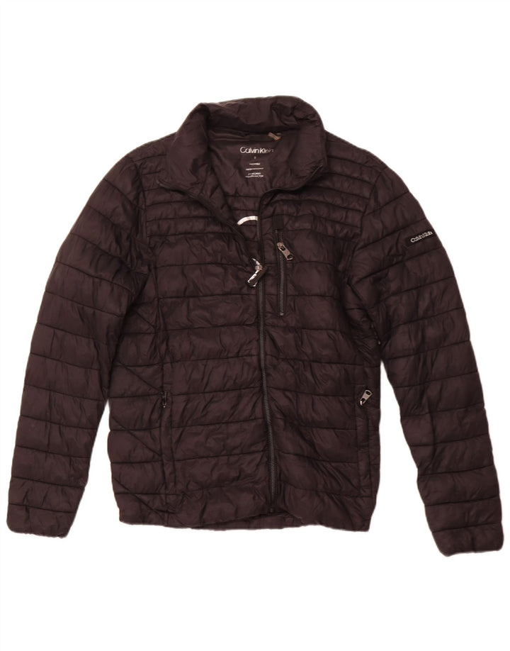 Jachetă căptușită cu grafică pentru bărbați CALVIN KLEIN UK 36 Nylon negru mic