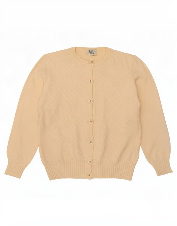 Pulover cardigan pentru femei Luisa Spagnoli UK 16 mare, bej, lână virgină