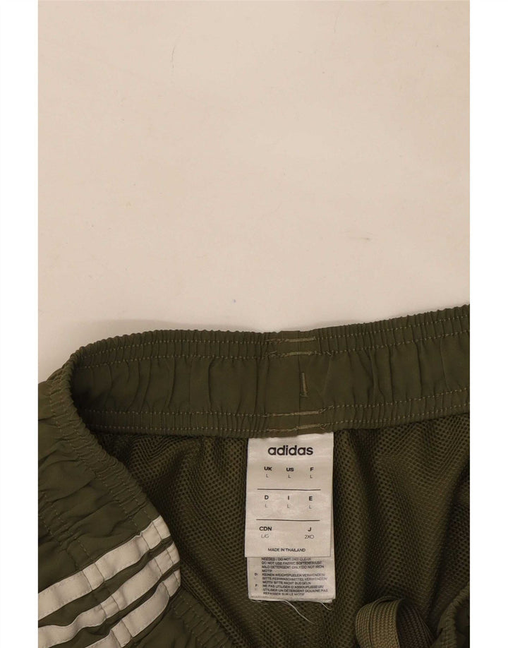 Pantaloni scurți sport Adidas pentru bărbați, mari, kaki, poliester