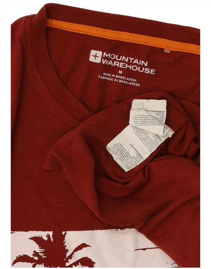 MOUNTAIN WAREHOUSE Tricou grafic pentru bărbați Top din bumbac roșu mediu