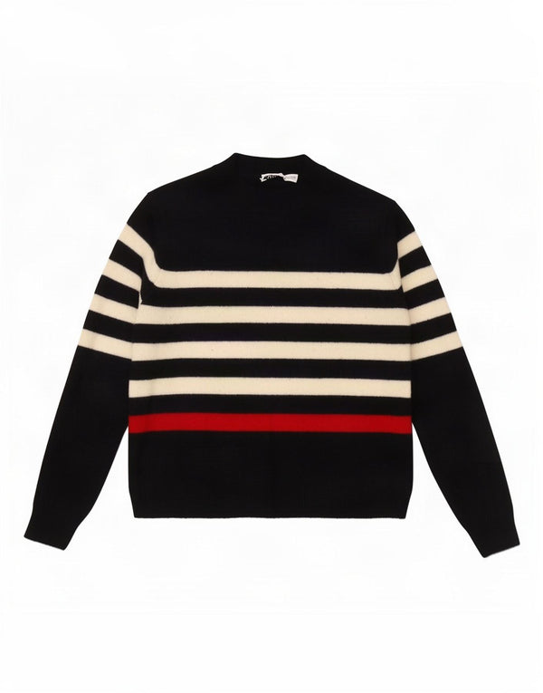 Pulover cu gât țestoasă pentru femei Zara UK 14 Medium Bleumarin cu dungi