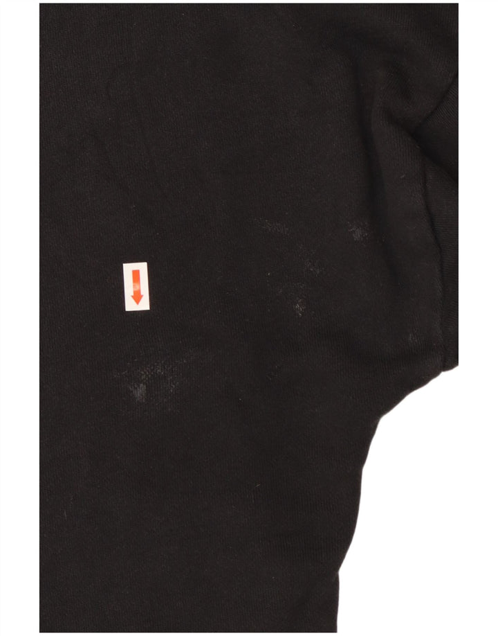 Pulover oversize crop ADIDAS pentru femei UK 12 Medium Black Colorblock