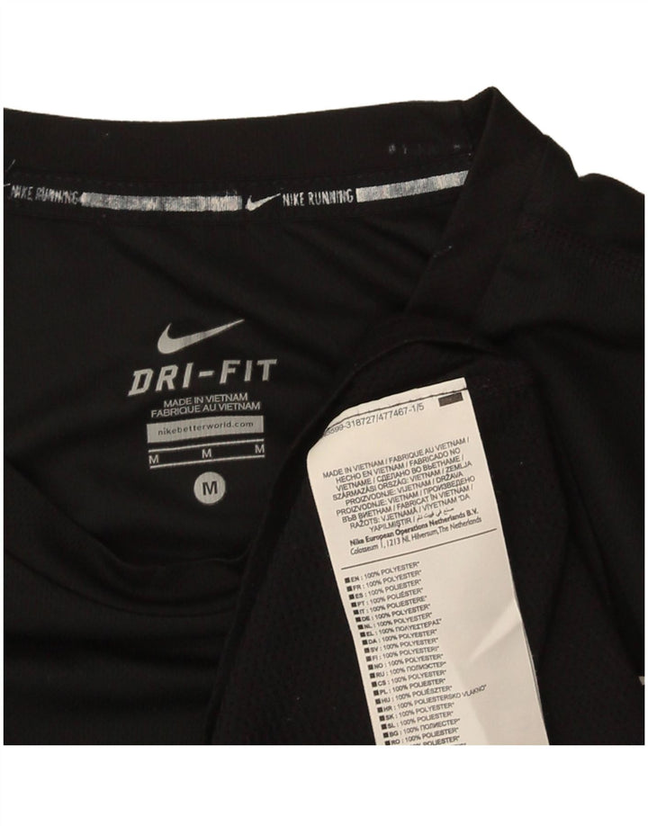 Tricou Nike Dri Fit pentru bărbați Top Mediu Negru Poliester Sport