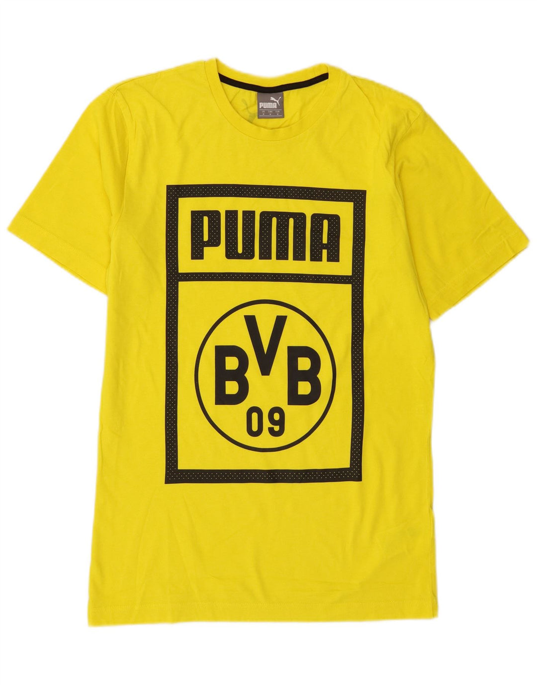 Tricou grafic Puma pentru bărbați Top din bumbac galben mediu