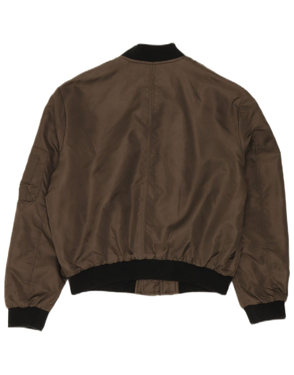 Bomber supradimensionat pentru femei ZARA UK 14 Medium Khaki Colorblock