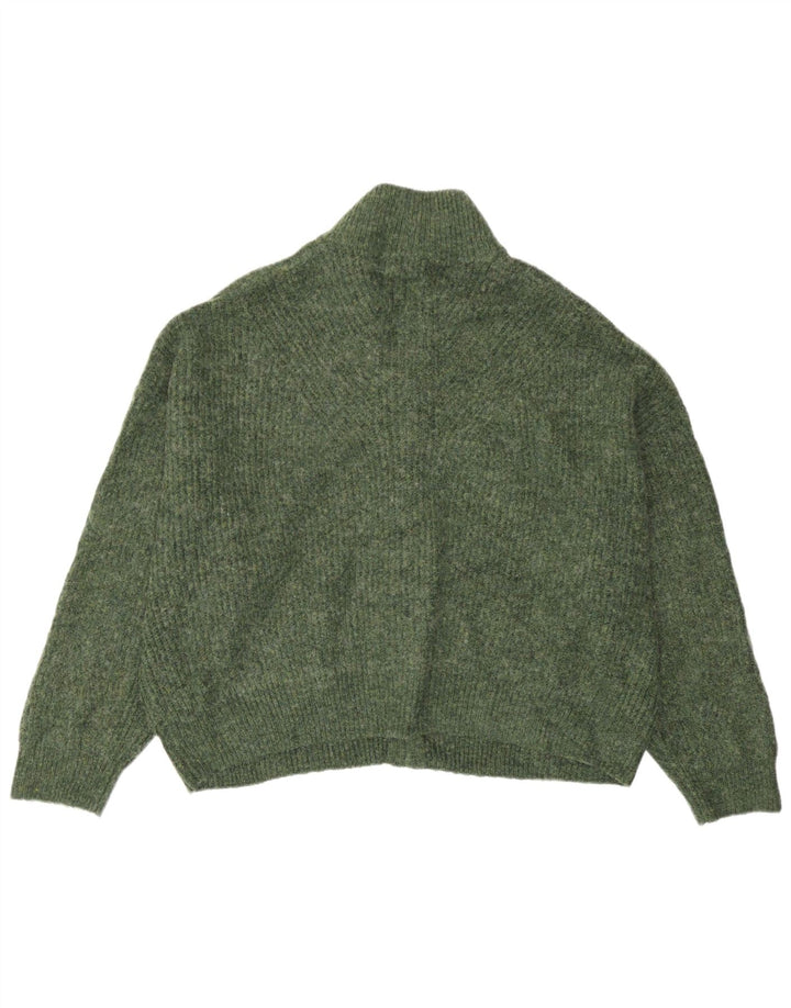 Pulover cardigan supradimensionat pentru femei Topshop UK 14 verde mediu acrilic