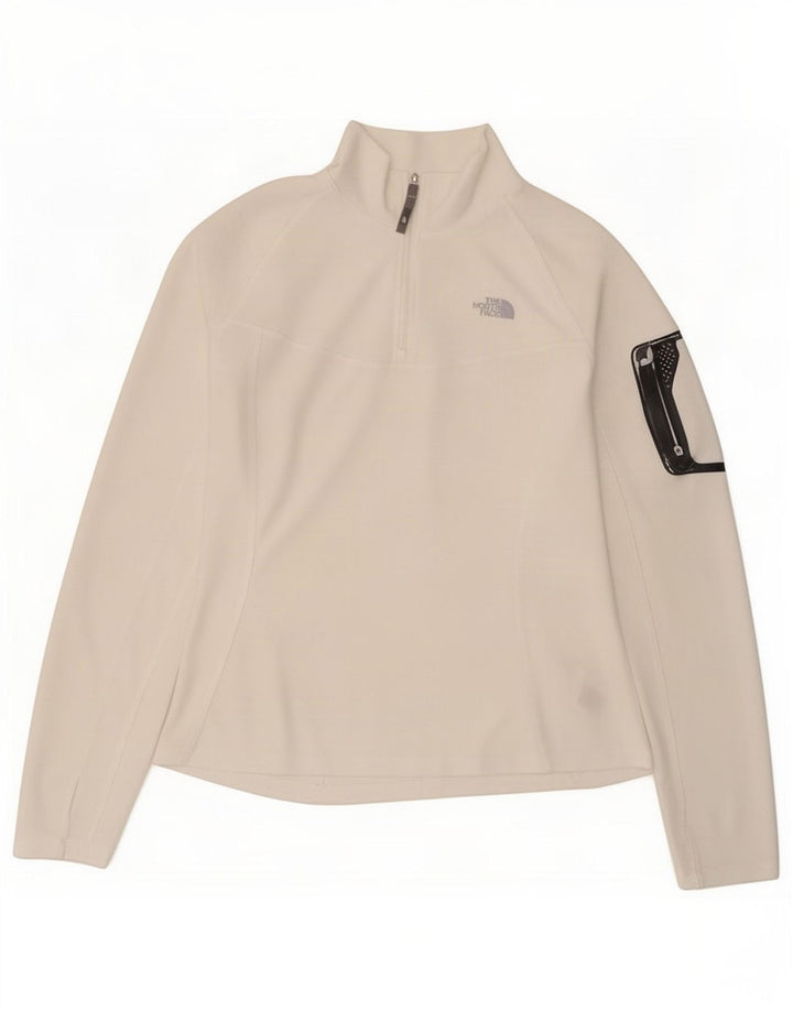 Top de trening The North Face pentru femei, cu fermoar și gât, cu pulover UK 16 Large White
