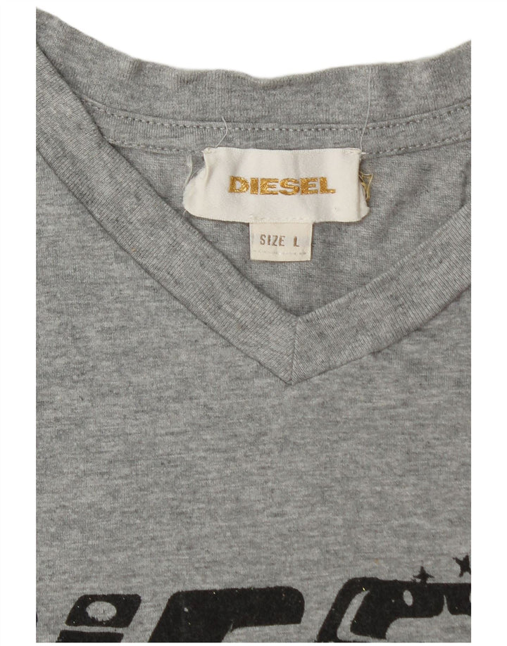 Tricou grafic DIESEL pentru femei Top UK 14 Large Gri