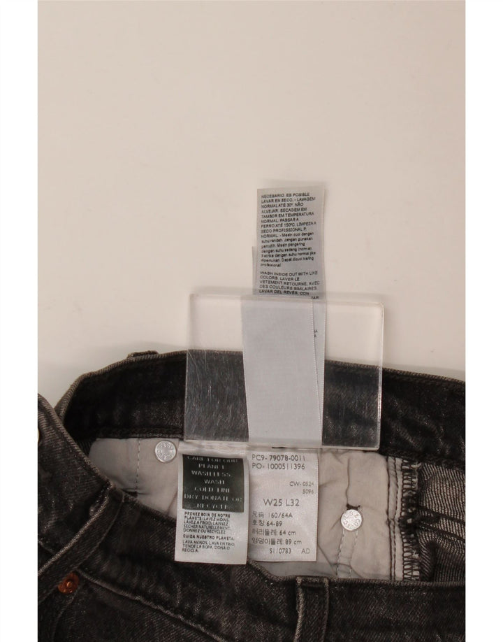 Blugi drepti pentru femei LEVI'S Ribcage W25 L32 bumbac gri
