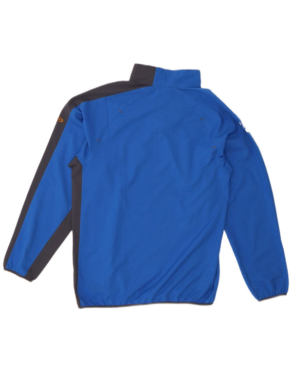 Top de trening PUMA pentru bărbați, cu grafic, cu fermoar, cu gât, color block, albastru