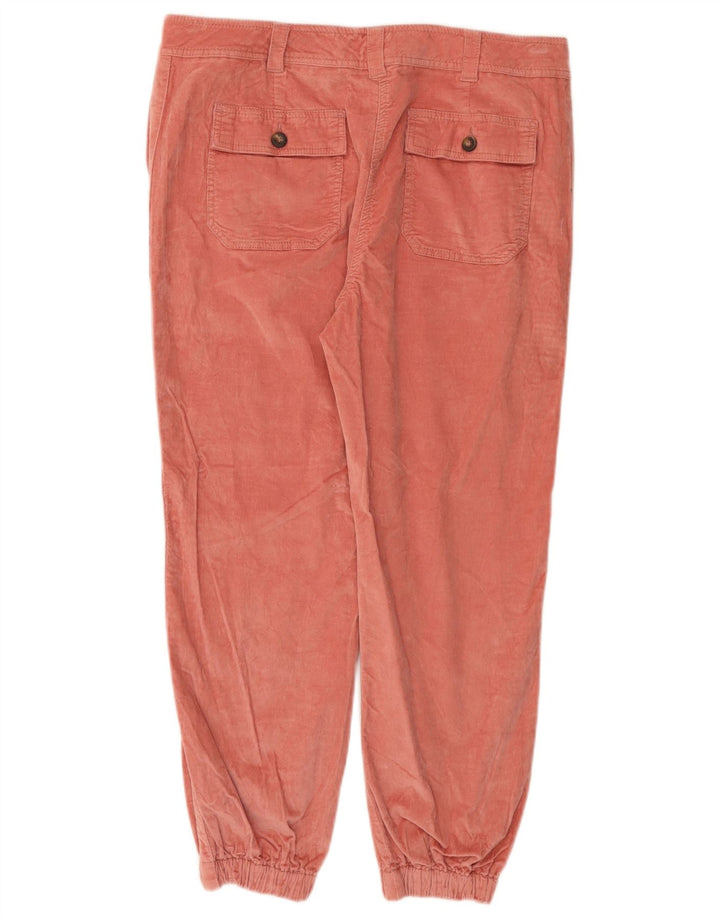 BODEN Pantaloni de jogging crop pentru femei, din velur, UK 14 Large W34 L25 Roz
