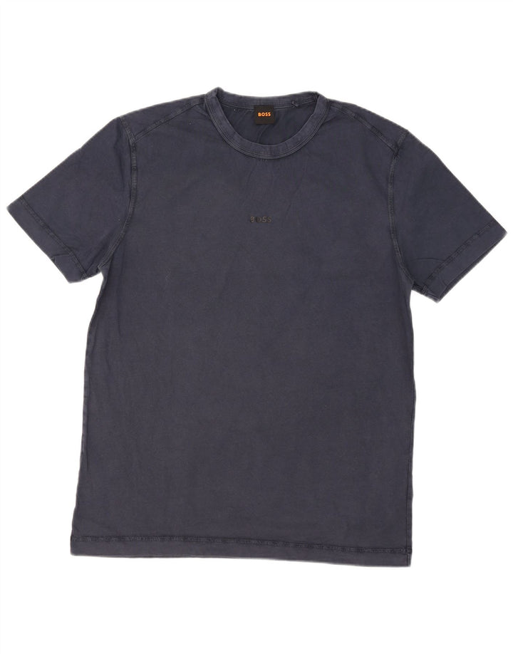 Tricou pentru bărbați Hugo Boss Top mediu din bumbac bleumarin