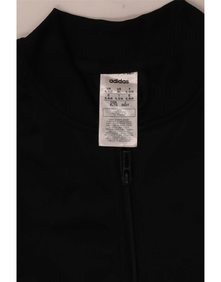 Jachetă de top pentru trening Adidas pentru femei UK 20/22 XL Poliester negru