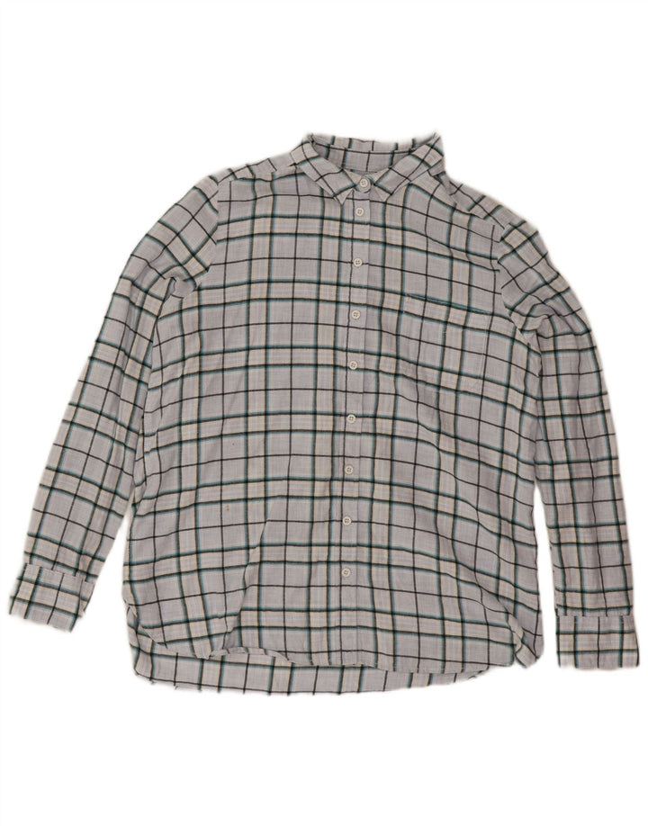 Cămașă supradimensionată pentru femei Fat Face UK 14 Large Blue Check
