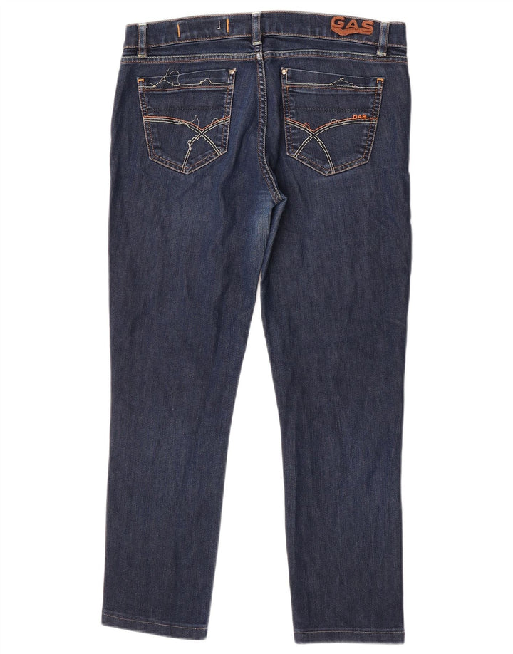 Blugi GAS pentru femei Crop Slim W29 L24 Bumbac albastru