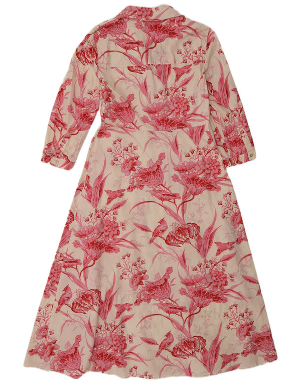 Rochie cămașă pentru femei Zara cu mâneci 3/4 UK 12 Medium White Floral
