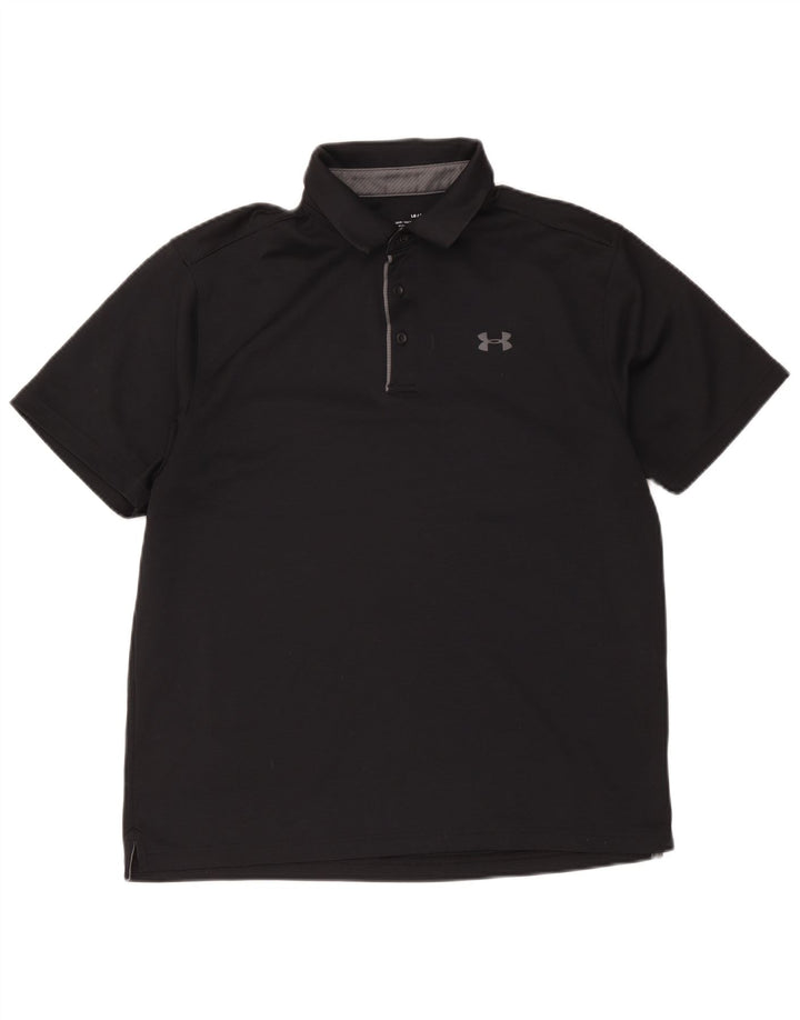 Tricou polo Under Armour pentru bărbați, mare, negru, poliester