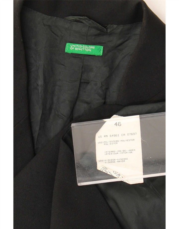 Jachetă pentru femei Benetton cu 3 nasturi IT 46 Poliester negru mare