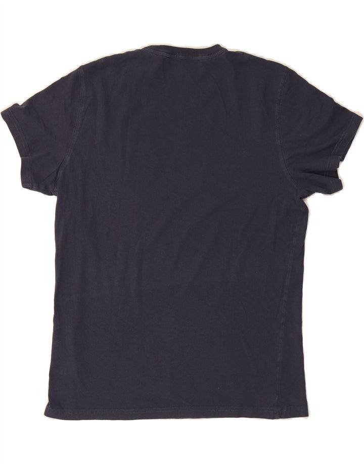 TOMMY HILFIGER Mens Graphic T-Shirt Top Medium Navy Blue Cotton Vintage Tommy Hilfiger and Second-Hand Tommy Hilfiger from Messina Hembry 