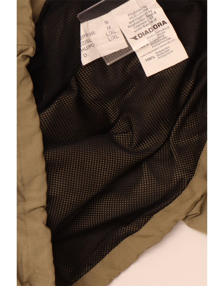 DIADORA Jachetă de ploaie cu glugă pentru bărbați UK 40 mare, bej, poliamidă