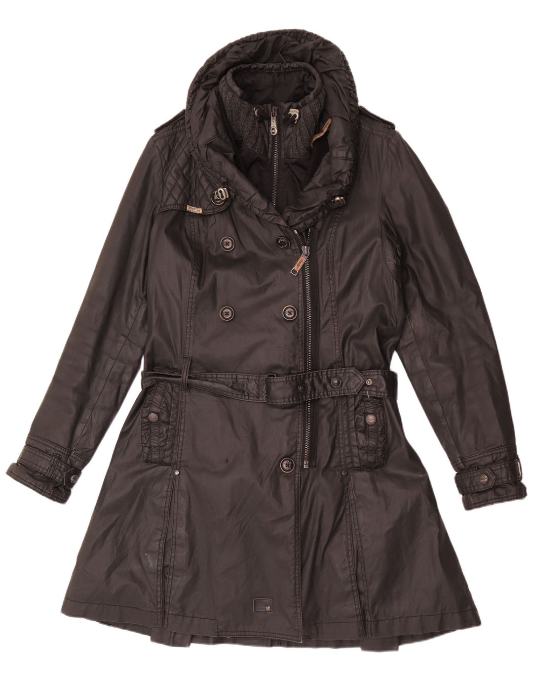 Trench pentru femei KHUJO UK 18 XL Poliester negru