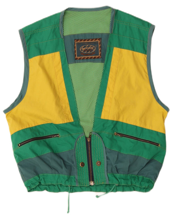 Gilet pentru bărbați Master UK 40, mare, verde, color block, bumbac