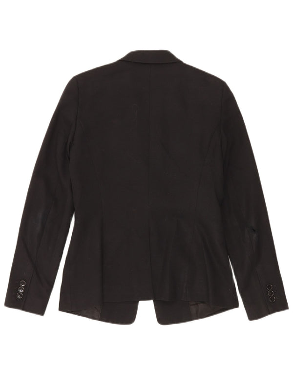 Jachetă Blazer pentru femei Reiss cu 1 nasture UK 10 Lână neagră mică