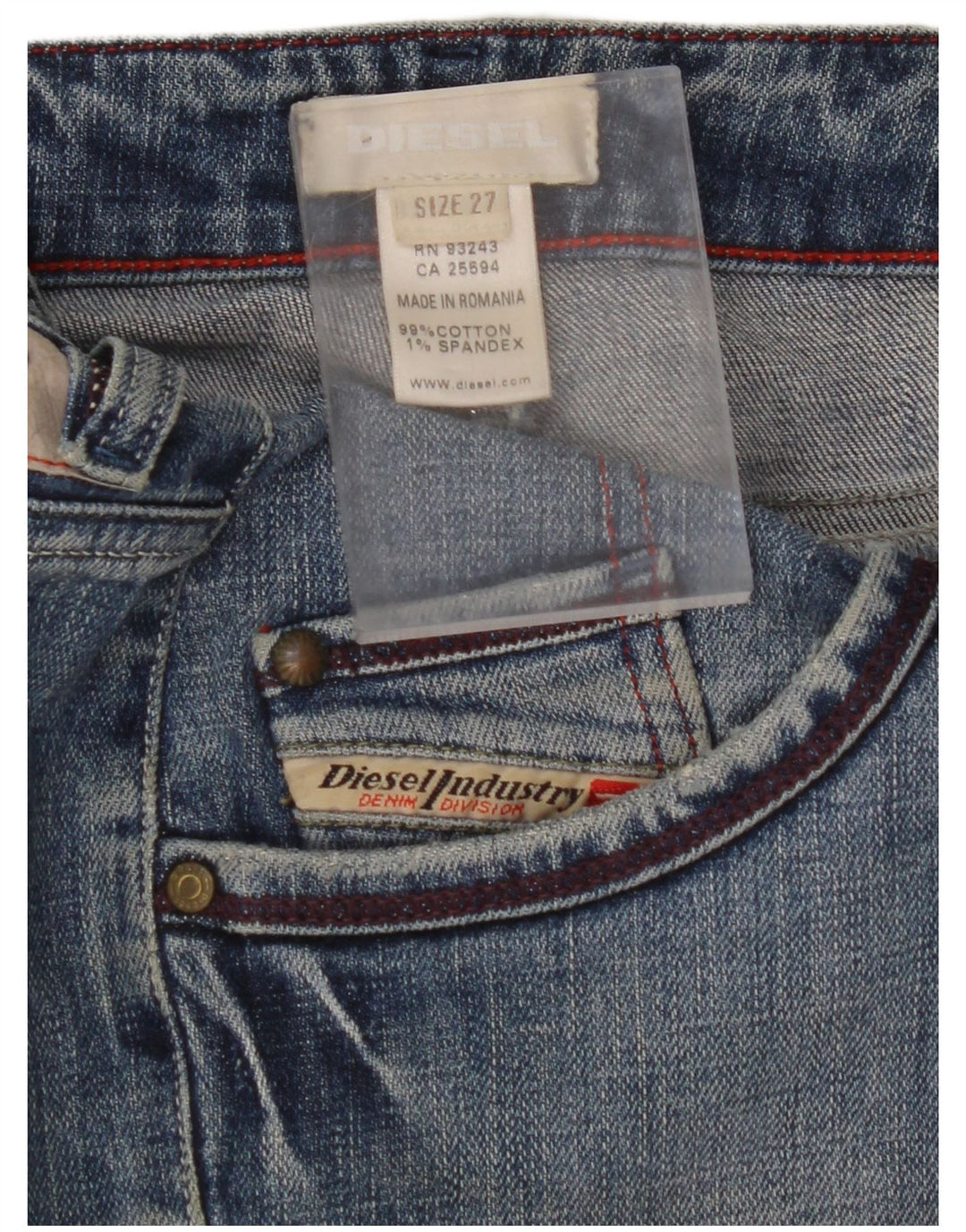 DIESEL Mini Fusta Denim W27 Bumbac Albastru Mic