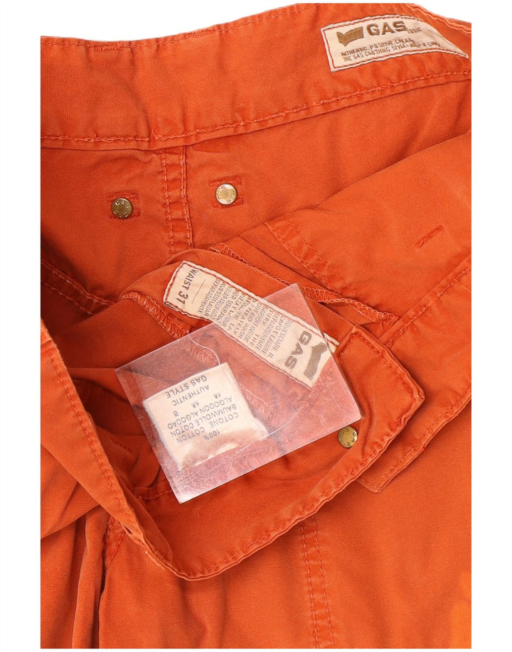 Pantaloni scurți chino pentru bărbați Gas W31 bumbac portocaliu mediu