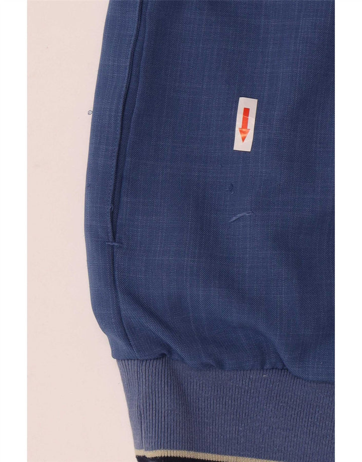 Top de trening Lyle & Scott pentru bărbați, cu mânecă scurtă, cu fermoar, cu gât, albastru mediu