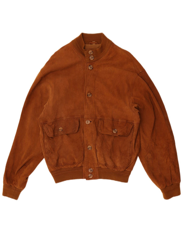 Bomber Vintage pentru bărbați din piele intoarsa IT 50 Large Brown