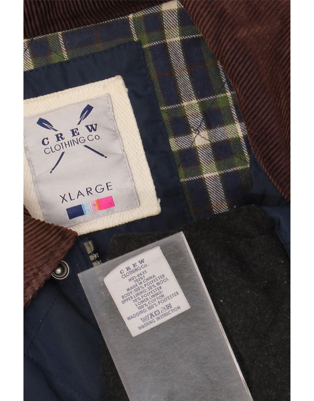Crew Clothing Jachetă matlasată pentru bărbați UK 42 XL Bleumarin Poliester