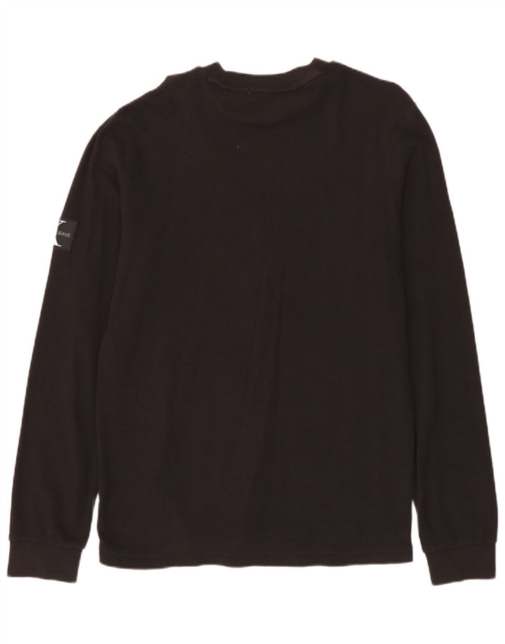 Calvin Klein Jeans Top pentru bărbați cu mânecă lungă, mare, maro